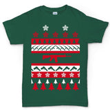 Guns Ugly Christmas Mens T-shirt Style001