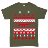 Guns Ugly Christmas Mens T-shirt Style001