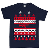 Guns Ugly Christmas Mens T-shirt Style001