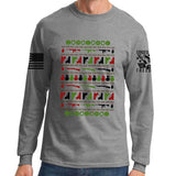 Guns Christmas Ugly Long Sleeve T-shirt Style001