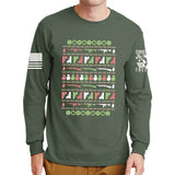 Guns Christmas Ugly Long Sleeve T-shirt