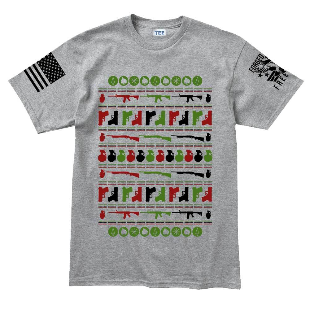 Guns Ugly Men's Christmas T-shirt