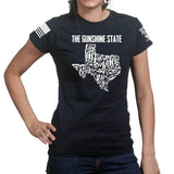 Texas The Gunshine State Ladies T-shirt Style001