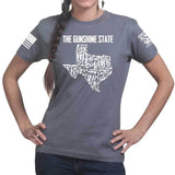 Texas The Gunshine State Ladies T-shirt Style001