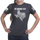 Texas The Gunshine State Ladies T-shirt Style001