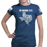 Texas The Gunshine State Ladies T-shirt Style001
