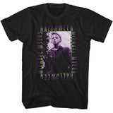 Halloween - Repeat Gradient Text - American Classics - Solid Black Adult Short Sleeve T-Shirt