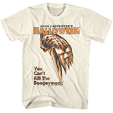 Halloween - Cant Kill Pumpkin Logo - American Classics - Solid Off-White Adult Short Sleeve T-Shirt