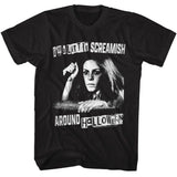 Halloween - A Little Screamish - American Classics - Solid Black Adult Short Sleeve T-Shirt