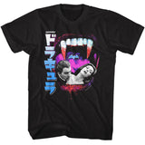 Hammer Horror - Fangs And Photo Japan Text - American Classics - Solid Black Adult Short Sleeve T-Shirt
