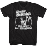 Happy Gilmore - Gold Jacket Tourney - American Classics - Solid Black Adult Short Sleeve T-Shirt