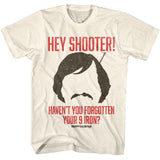 Happy Gilmore - Hey Shooter - American Classics - Off-White Solid Adult Short Sleeve T-Shirt