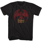 Hollywood Vampires - Bat Logo - American Classics - Solid Black Adult Short Sleeve T-Shirt