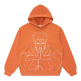 SHIPPUDEN PAIN SINGLE LINE HOODIE (ORANGE)