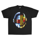 DAFT PUNK GET LUCKY HEAVY WEIGHT BLACK T-SHIRT