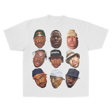 RAP LEGENDS HEAVY WEIGHT WHITE T-SHIRT