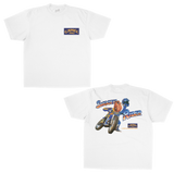 JOE CAMEL MOTO HEAVY WEIGHT WHITE T-SHIRT