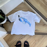 L0BSTER TELEPHONE (BLUE) PEGGY G0U MERCH HEAVYWEIGHT WHITE T-SHIRT