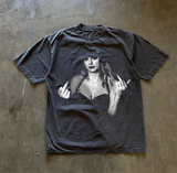 UP YOURS HEAVYWEIGHT WASHED BLACK T-SHIRT
