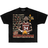 Hakeem Olajuwon "The Dream" Careers Achievements Shirt Available in BLK/WHT/BRWN Streetwear Y2K