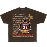 Hakeem Olajuwon "The Dream" Careers Achievements Shirt Available in BLK/WHT/BRWN Streetwear Y2K