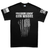 Freedom Lovin' Gun Whore Men's T-shirt Style001