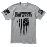Freedom Lovin' Gun Whore Men's T-shirt Style001