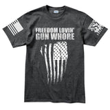 Freedom Lovin' Gun Whore Men's T-shirt Style001