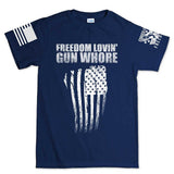 Freedom Lovin' Gun Whore Men's T-shirt Style001
