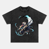 HASHIBIRA INOSUKE UNISEX ANIME INSPIRED VINTAGE T-SHIRTä¸¨DEMON SLAYER-[BACK]