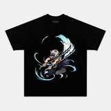 HASHIBIRA INOSUKE UNISEX ANIME INSPIRED VINTAGE T-SHIRTä¸¨DEMON SLAYER-[BACK]