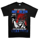 Men's History Began 4th of July T-shirt Style001