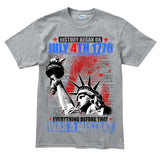 Men's History Began 4th of July T-shirt Style001
