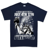 Men's History Began 4th of July T-shirt Style001