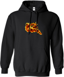 STREET FIGHTER - 'Burning Sprite' Premium Embroidered Pullover Hoodie - Black