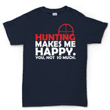 Hunting Makes Me Happy Men's T-shirt Style001