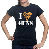 I Love Guns Ladies T-shirt Style001