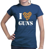 I Love Guns Ladies T-shirt Style001