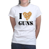I Love Guns Ladies T-shirt Style001