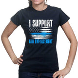 Ladies Support Law Enforcement T-shirt Style001