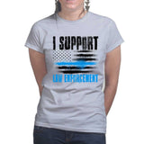 Ladies Support Law Enforcement T-shirt Style001