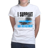 Ladies Support Law Enforcement T-shirt Style001