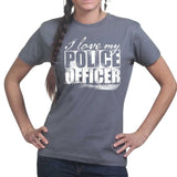 Ladies I Love My Police Officer T-shirt Style001