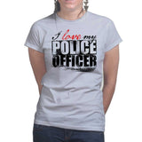 Ladies I Love My Police Officer T-shirt Style001