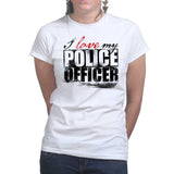 Ladies I Love My Police Officer T-shirt Style001