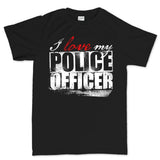 Men's I Love My Police Officer T-shirt Style001