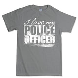 Men's I Love My Police Officer T-shirt Style001