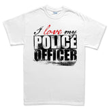 Men's I Love My Police Officer T-shirt Style001