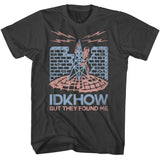 Idkhow - Radio Skeleton - American Classics - Solid Gray Adult Short Sleeve T-Shirt