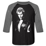 Billy Idol - Black & White - 3/4 Sleeve - Heather - Adult - Raglan Shirt